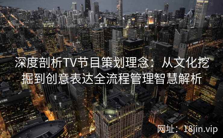 深度剖析TV节目策划理念：从文化挖掘到创意表达全流程管理智慧解析